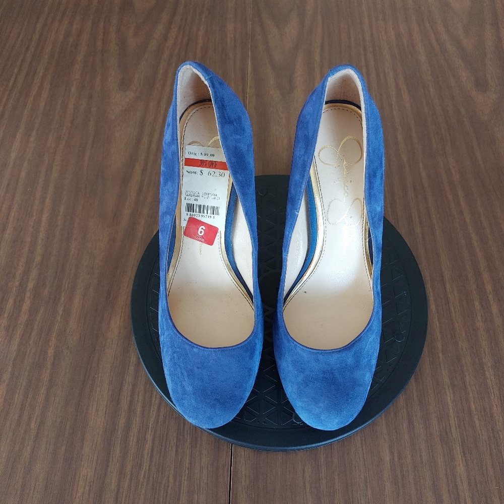Jessica Simpson Sandrah Blue High Heel Size 6